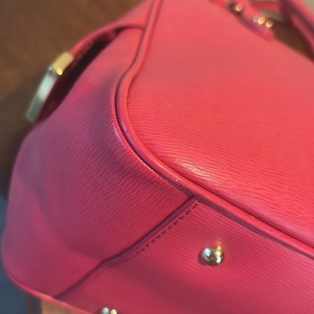 Ralph Lauren   Satchel   Beautiful Leather  Pink  Goldtone hardware